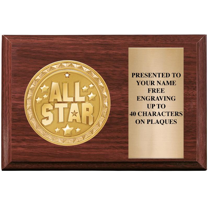 6" X 4" WOOD INSERT PLQ