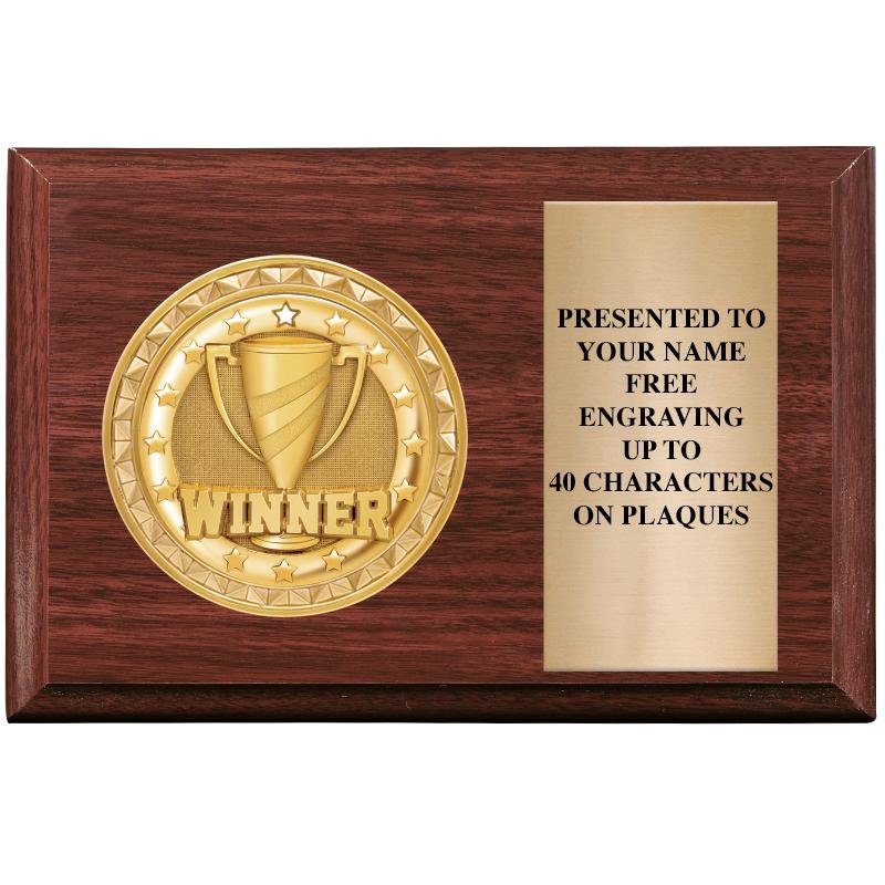 6" X 4" WOOD INSERT PLQ