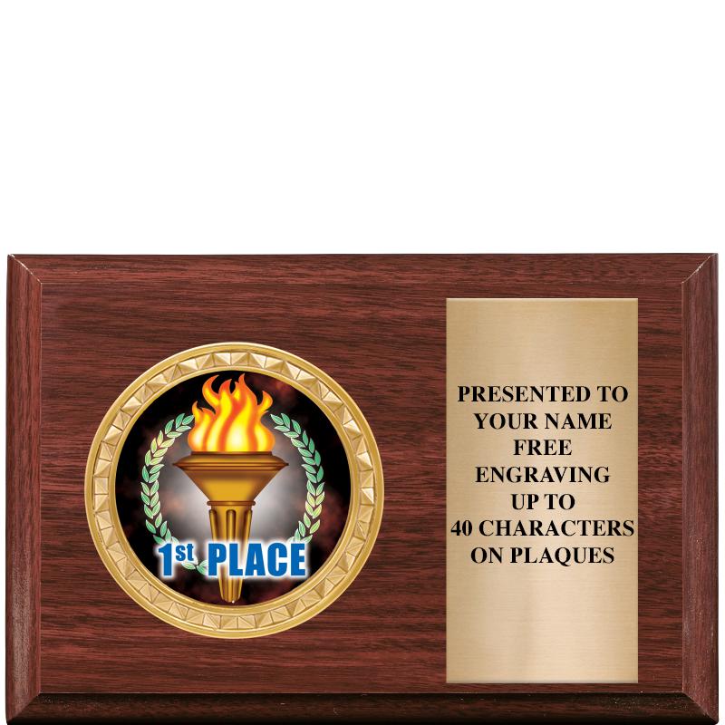 6" X 4" WOOD INSERT PLQ