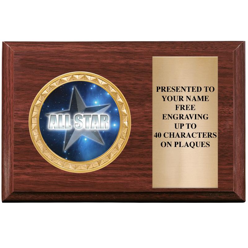 6" X 4" WOOD INSERT PLQ