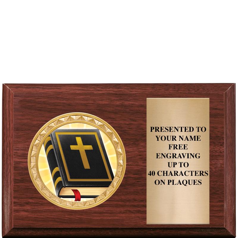 6" X 4" WOOD INSERT PLQ