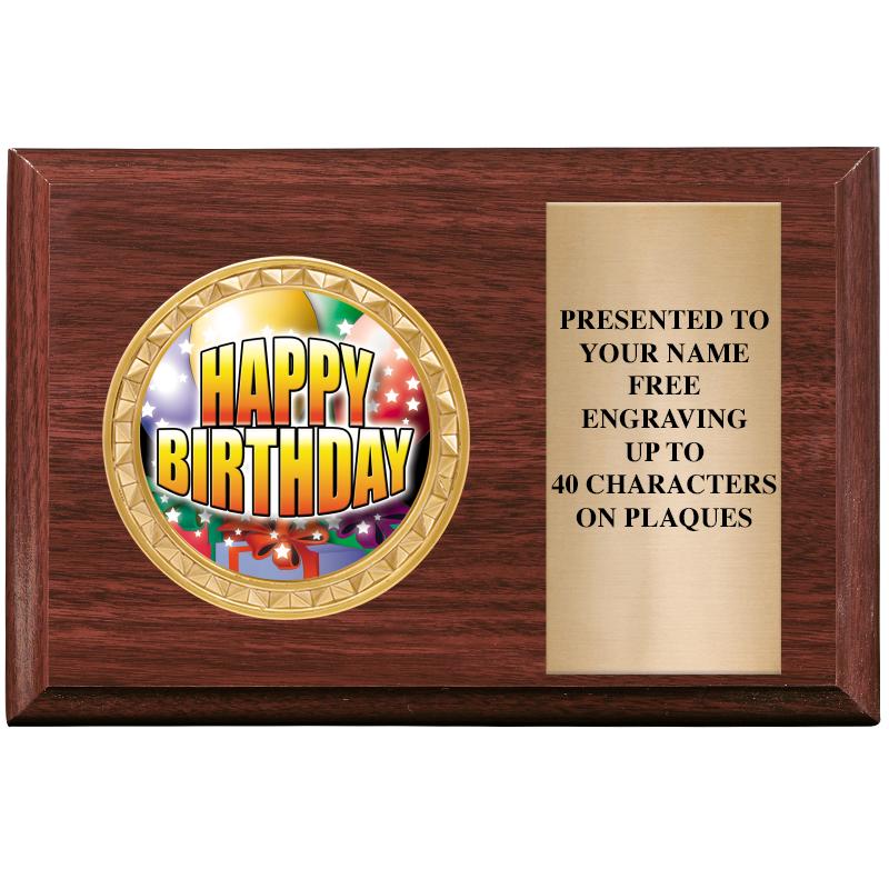 6" X 4" WOOD INSERT PLQ