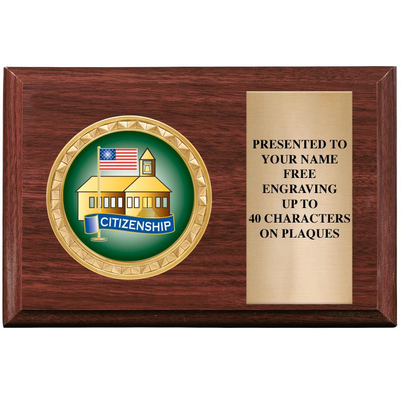 6" X 4" WOOD INSERT PLQ