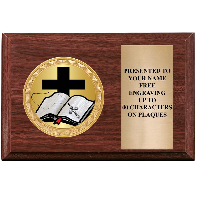 6" X 4" WOOD INSERT PLQ