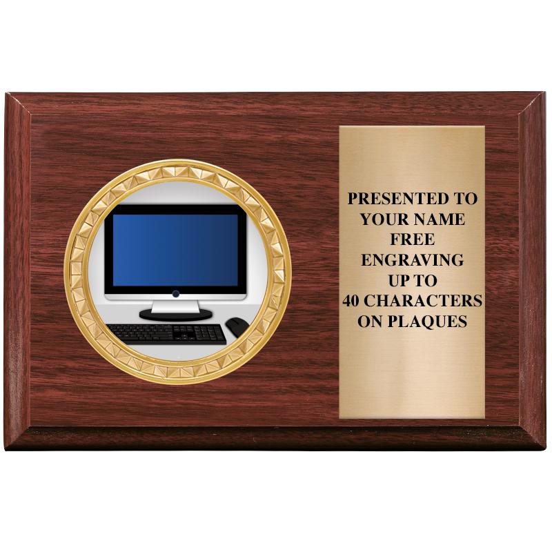 6" X 4" WOOD INSERT PLQ