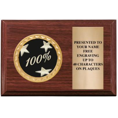 6" X 4" WOOD INSERT PLQ