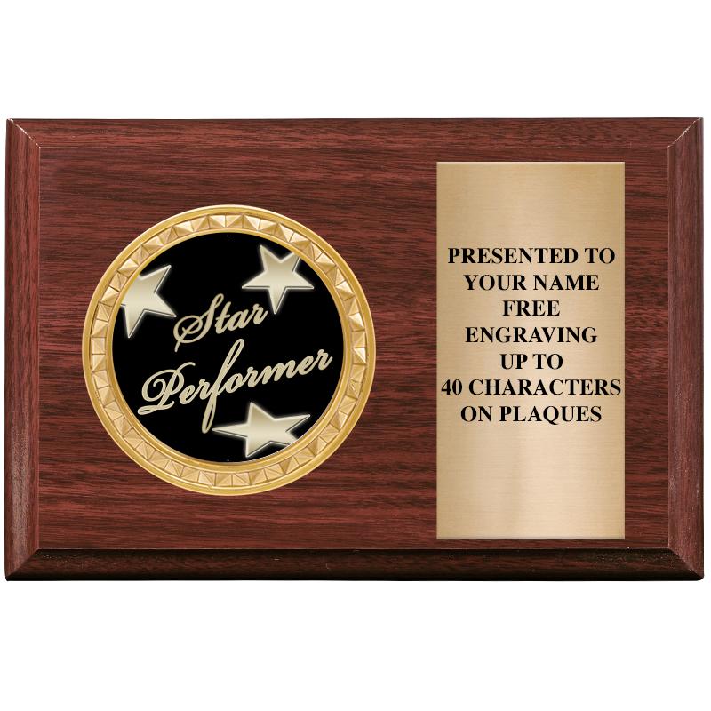 6" X 4" WOOD INSERT PLQ