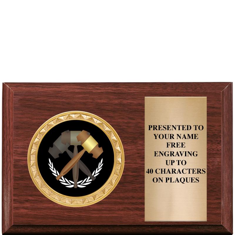 6" X 4" WOOD INSERT PLQ