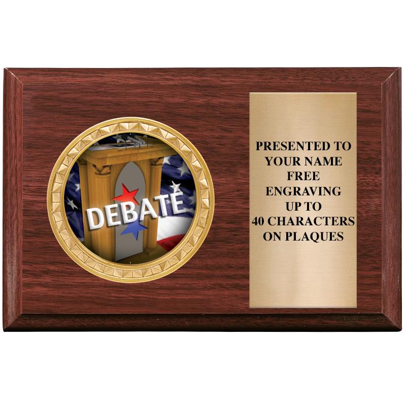 6" X 4" WOOD INSERT PLQ