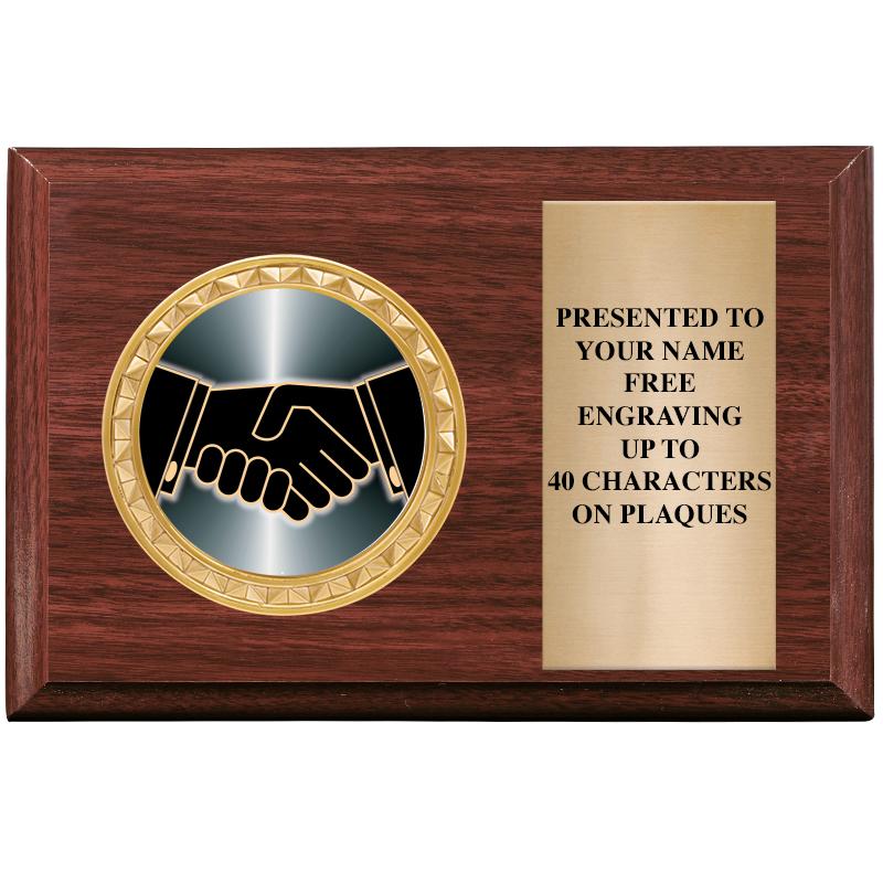 6" X 4" WOOD INSERT PLQ