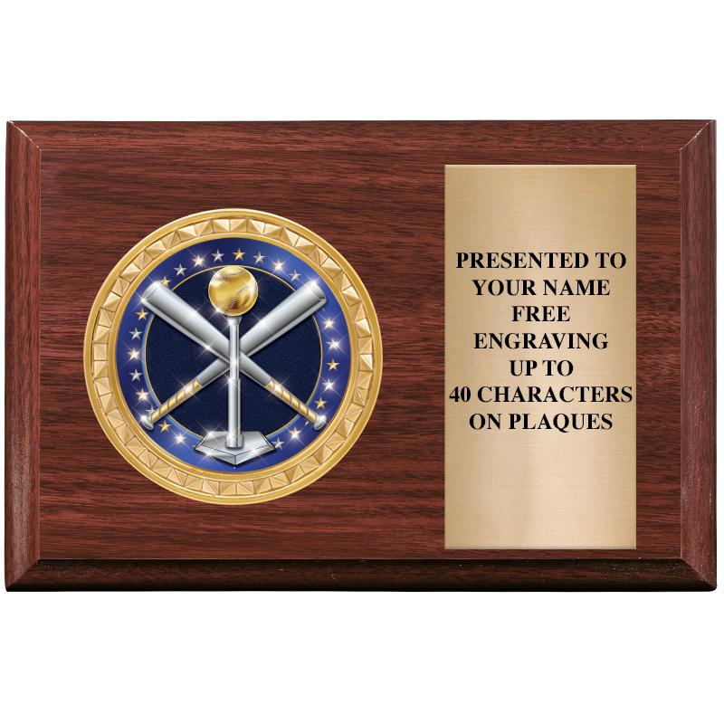 6" X 4" WOOD INSERT PLQ