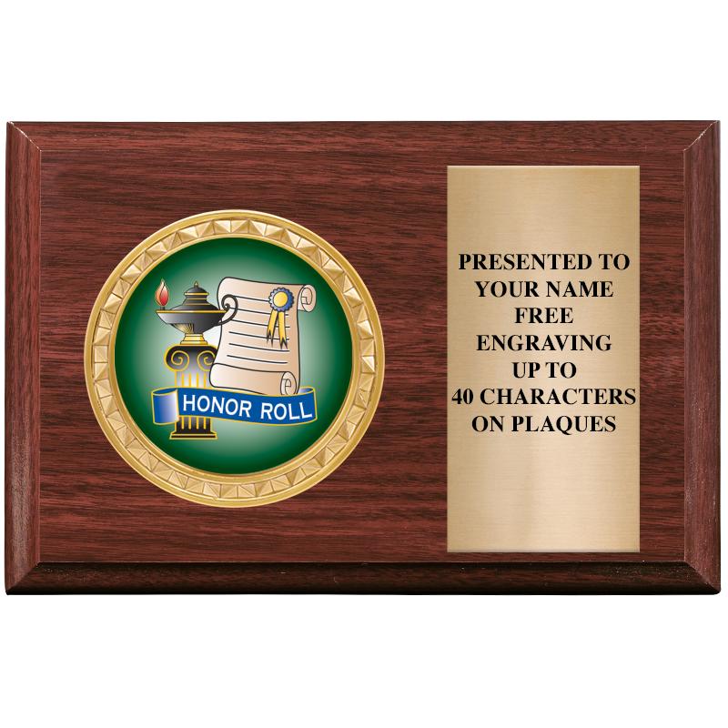 6" X 4" WOOD INSERT PLQ