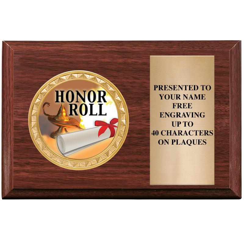 6" X 4" WOOD INSERT PLQ