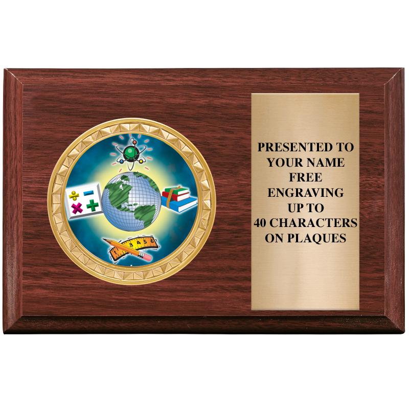 6" X 4" WOOD INSERT PLQ