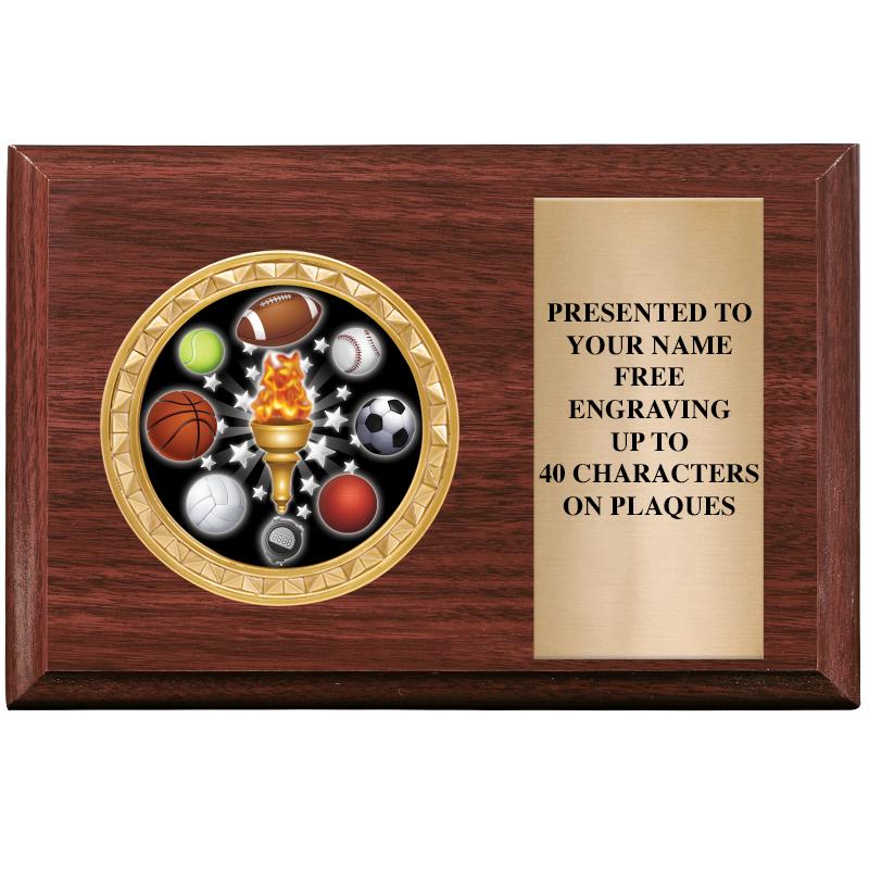 6" X 4" WOOD INSERT PLQ