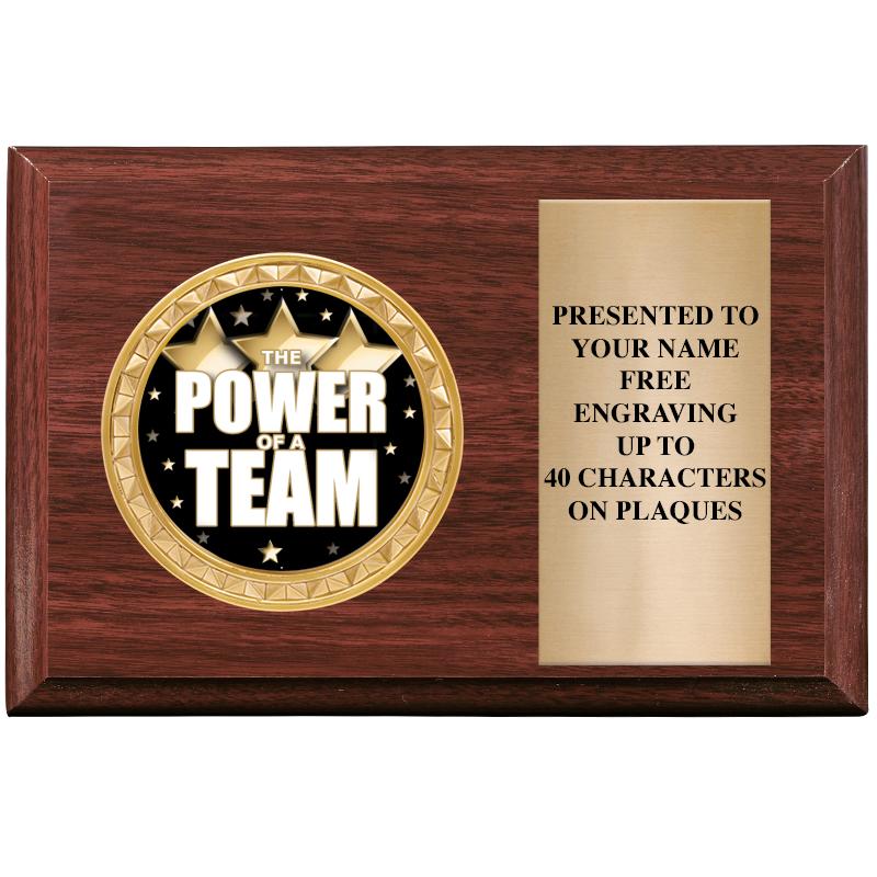 6" X 4" WOOD INSERT PLQ