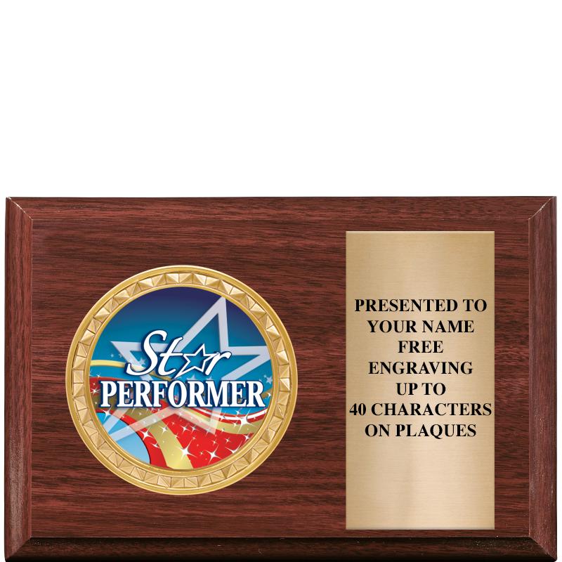 6" X 4" WOOD INSERT PLQ