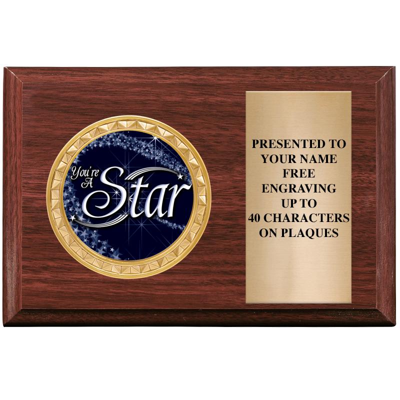 6" X 4" WOOD INSERT PLQ