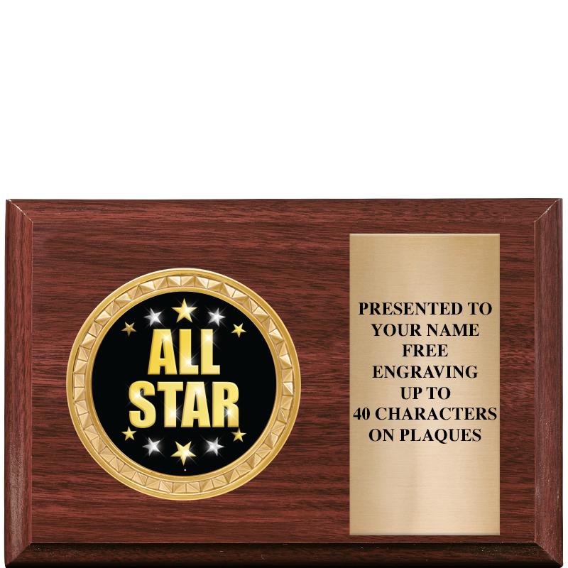 6" X 4" WOOD INSERT PLQ