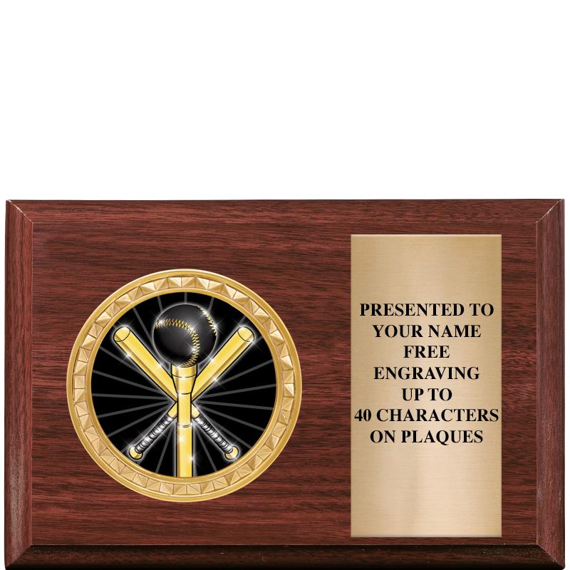 6" X 4" WOOD INSERT PLQ