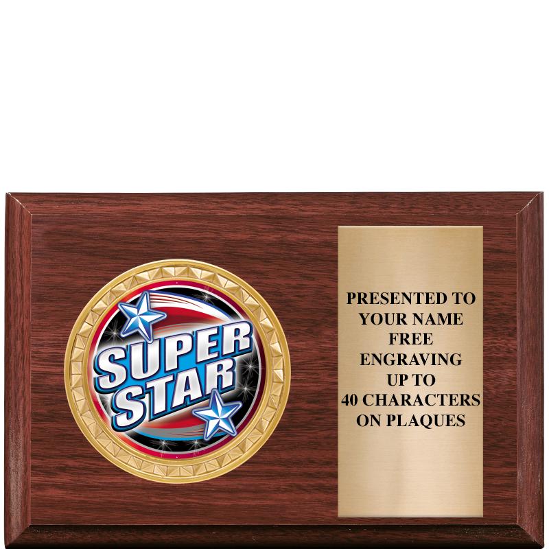 6" X 4" WOOD INSERT PLQ