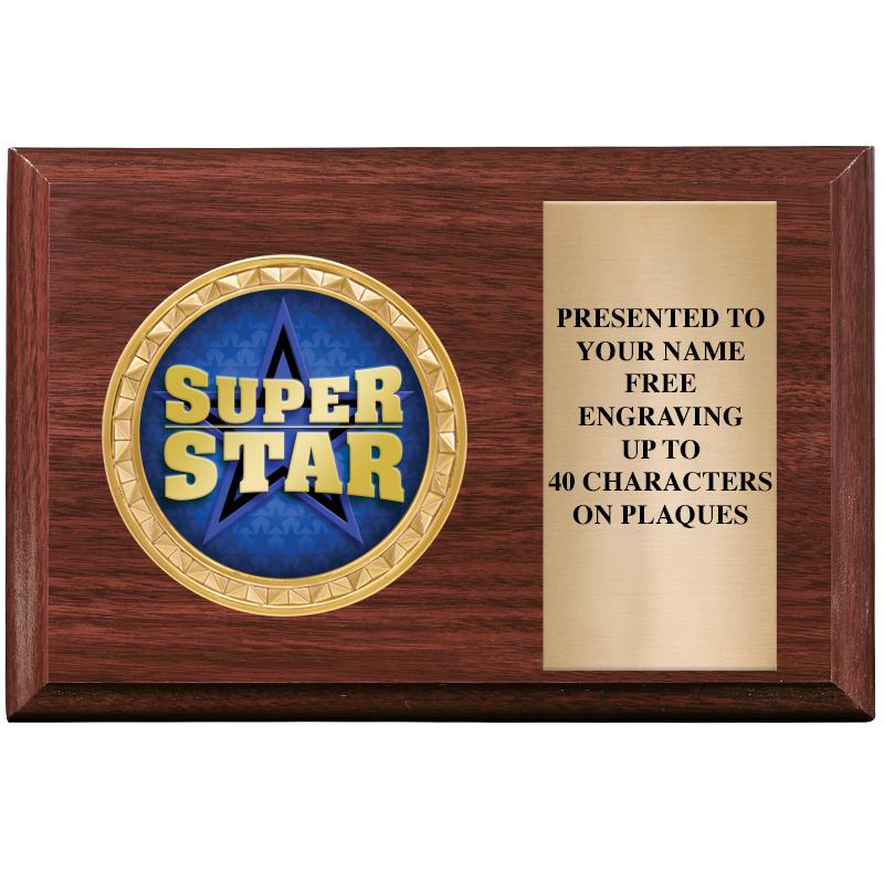 6" X 4" WOOD INSERT PLQ