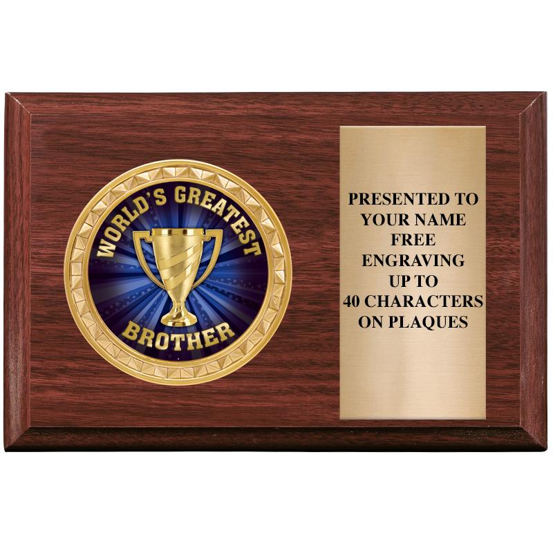 6" X 4" WOOD INSERT PLQ