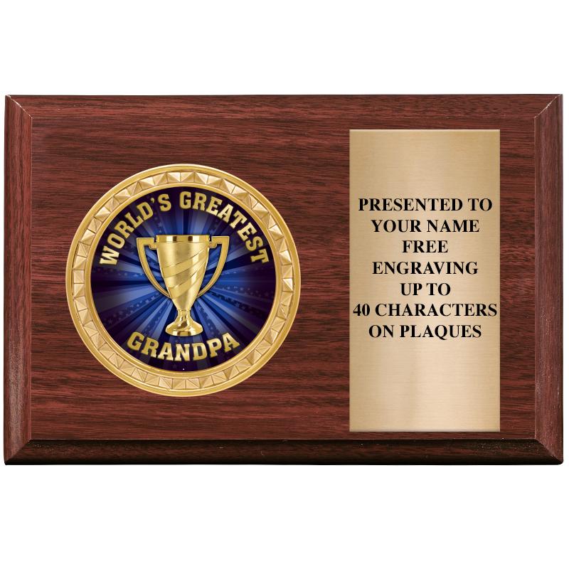 6" X 4" WOOD INSERT PLQ