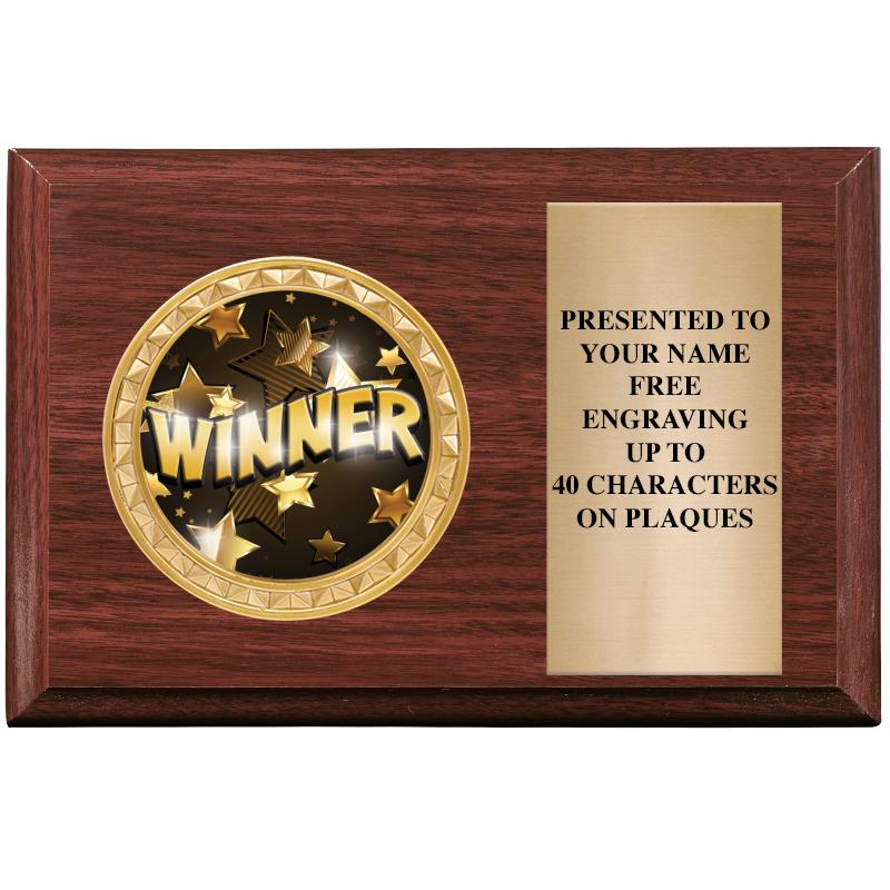 6" X 4" WOOD INSERT PLQ