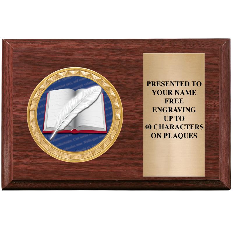 6" X 4" WOOD INSERT PLQ