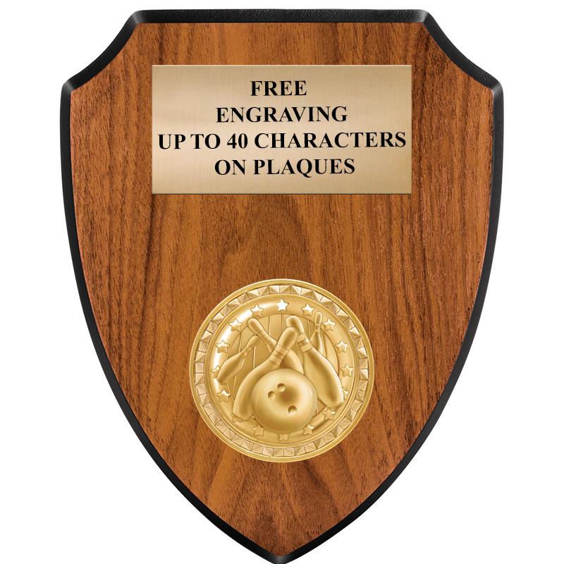 6"X7.5" WOOD SHIELD INSERT PLQ