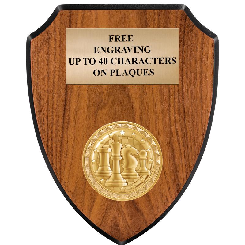 6"X7.5" WOOD SHIELD INSERT PLQ