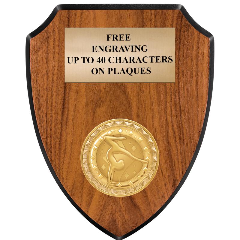 6"X7.5" WOOD SHIELD INSERT PLQ