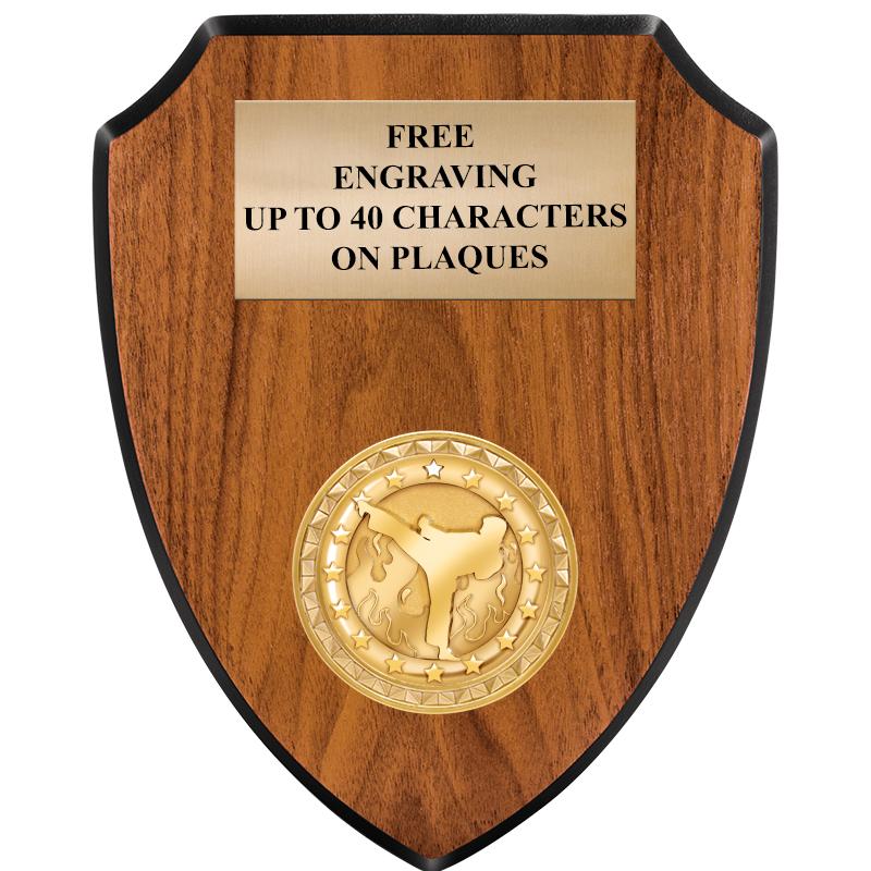 6"X7.5" WOOD SHIELD INSERT PLQ