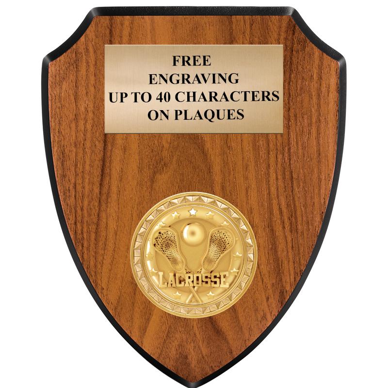 6"X7.5" WOOD SHIELD INSERT PLQ