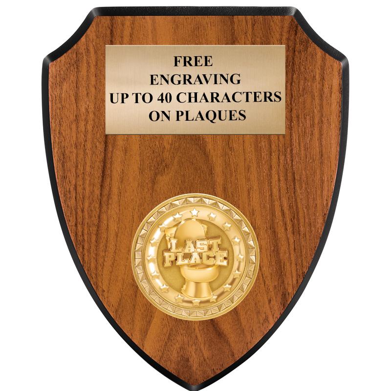 6"X7.5" WOOD SHIELD INSERT PLQ