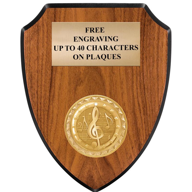 6"X7.5" WOOD SHIELD INSERT PLQ