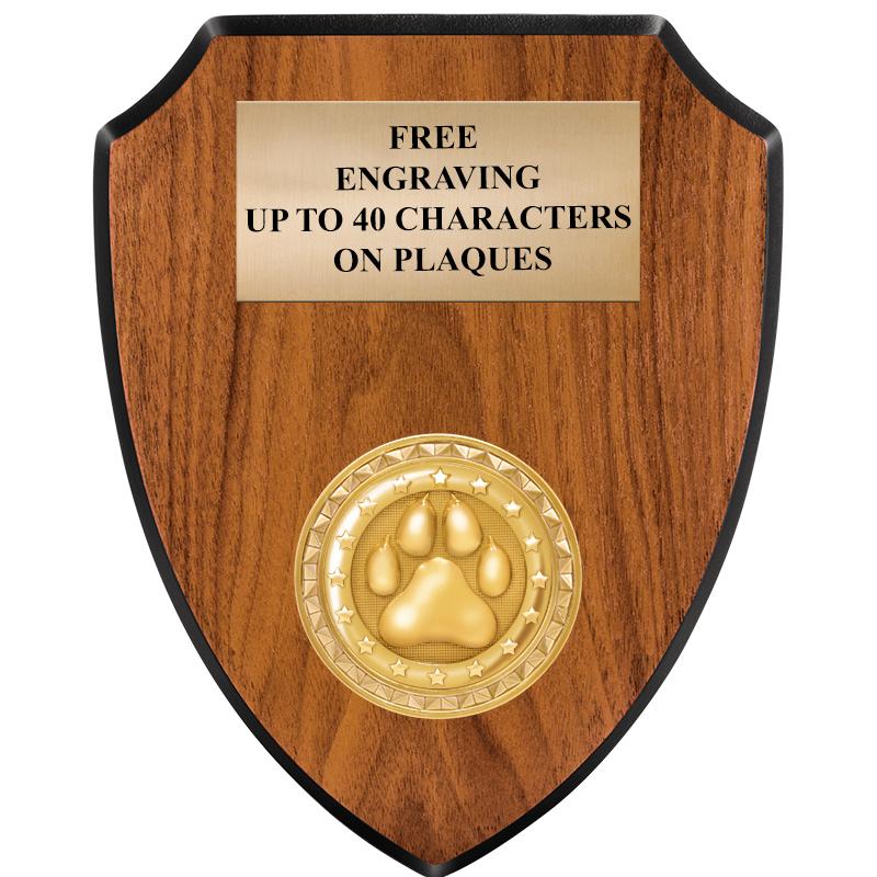 6"X7.5" WOOD SHIELD INSERT PLQ