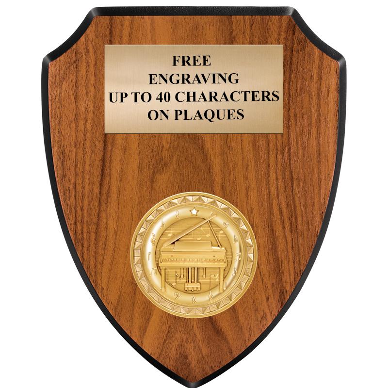 6"X7.5" WOOD SHIELD INSERT PLQ