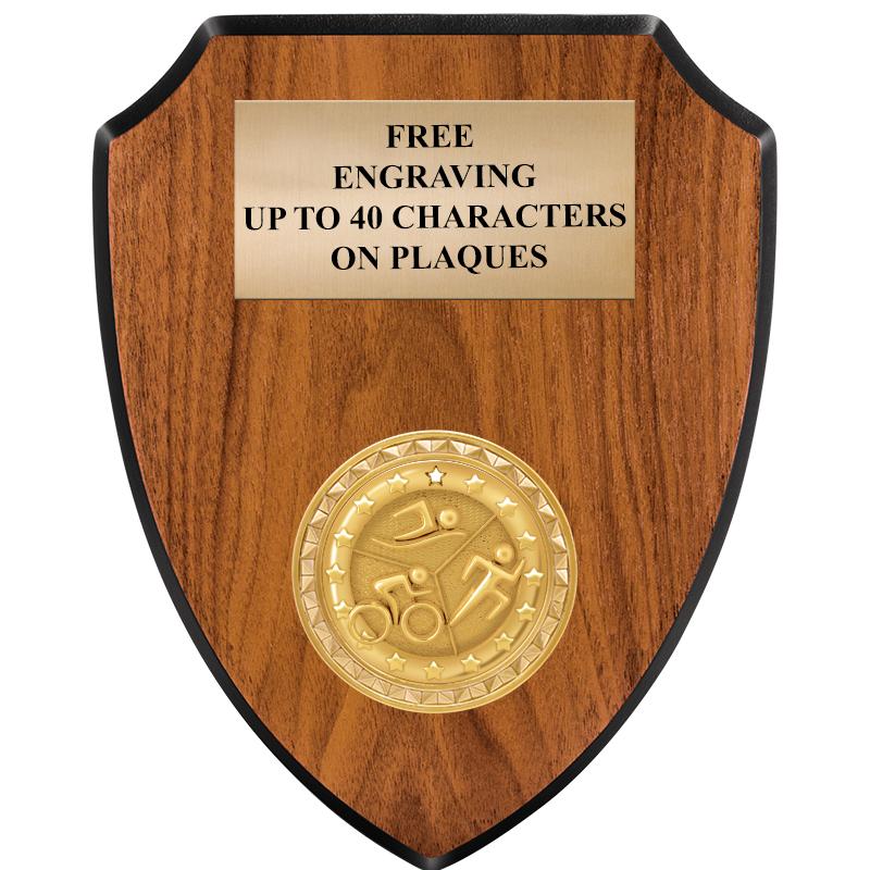 6"X7.5" WOOD SHIELD INSERT PLQ