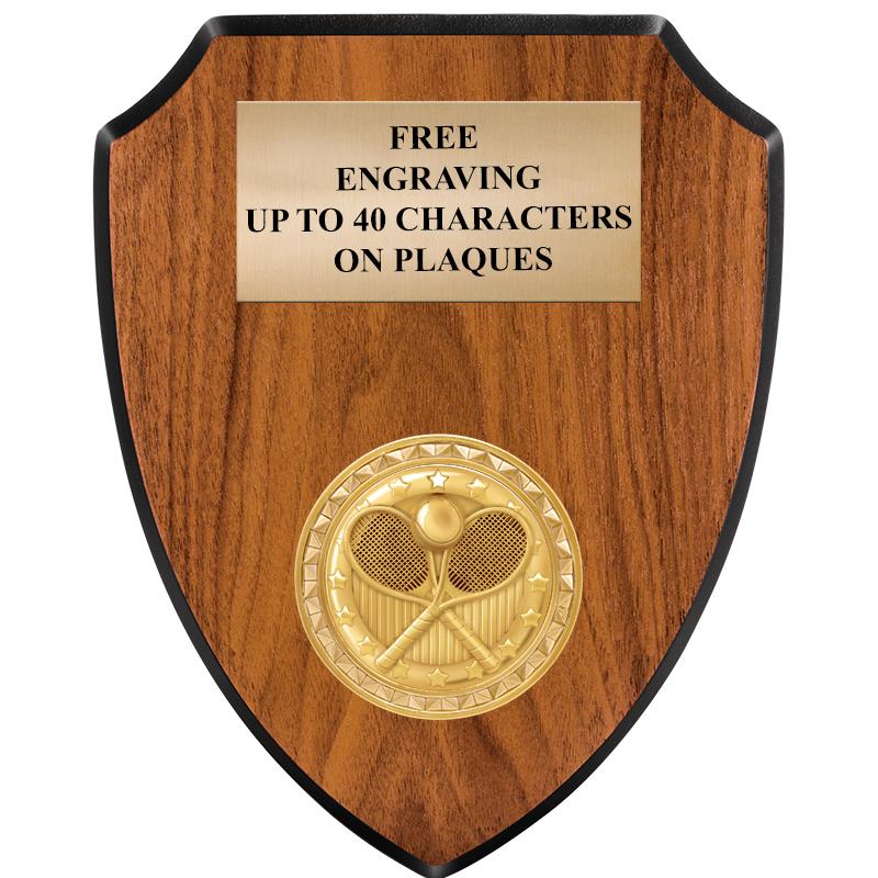 6"X7.5" WOOD SHIELD INSERT PLQ