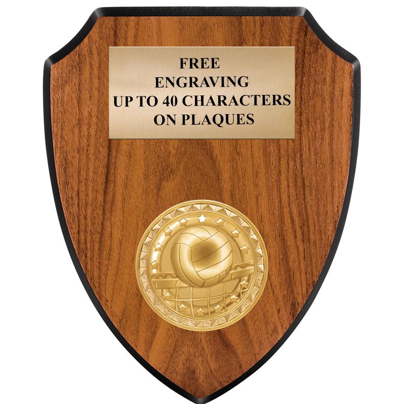 6"X7.5" WOOD SHIELD INSERT PLQ