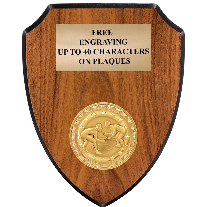 6"X7.5" WOOD SHIELD INSERT PLQ