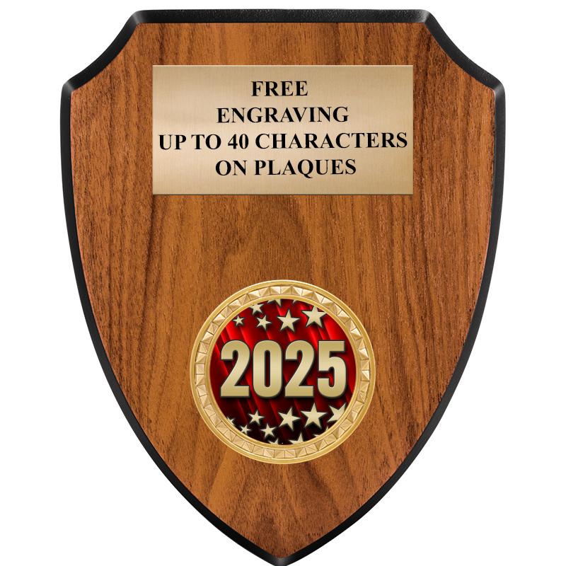 6"X7.5" WOOD SHIELD INSERT PLQ