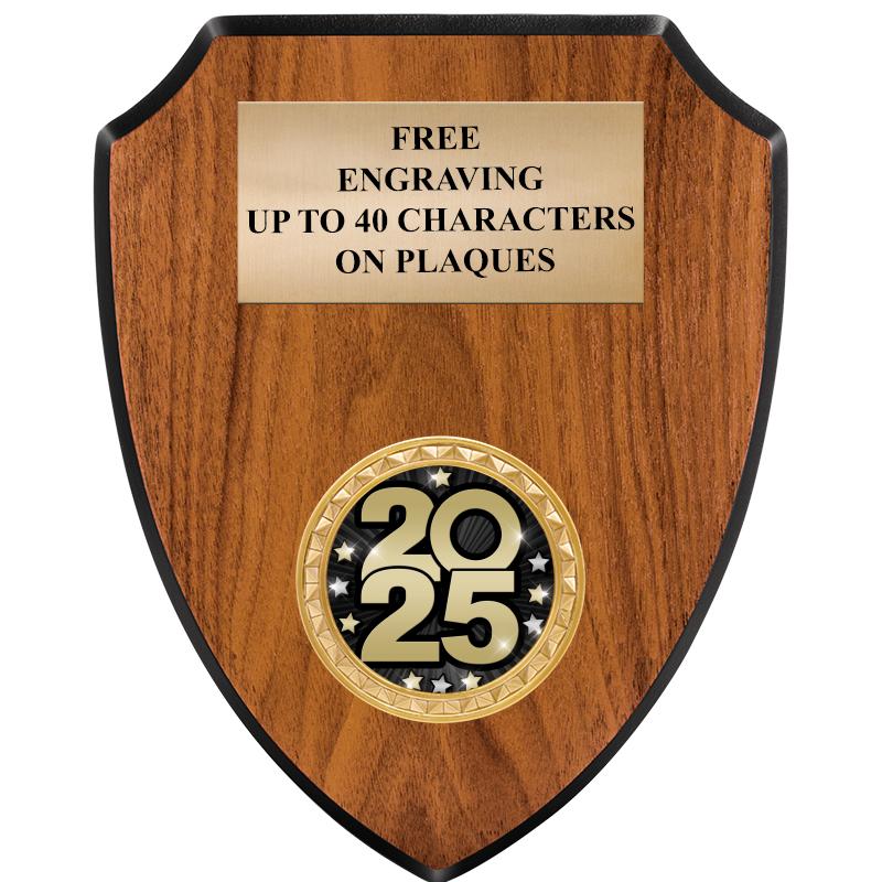 6"X7.5" WOOD SHIELD INSERT PLQ