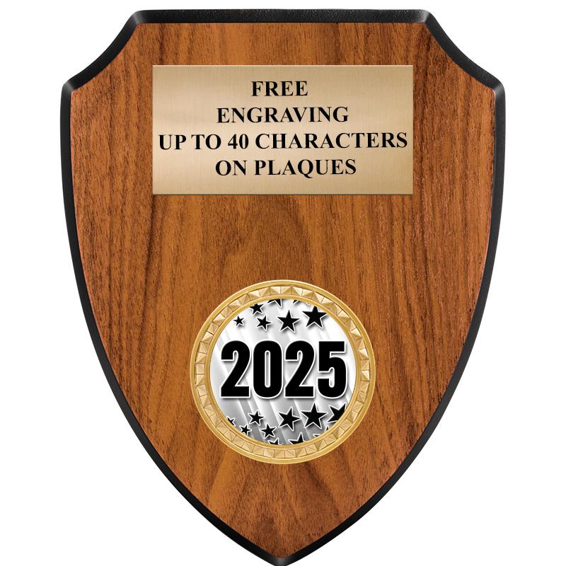 6"X7.5" WOOD SHIELD INSERT PLQ