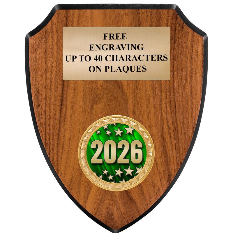 6"X7.5" WOOD SHIELD INSERT PLQ