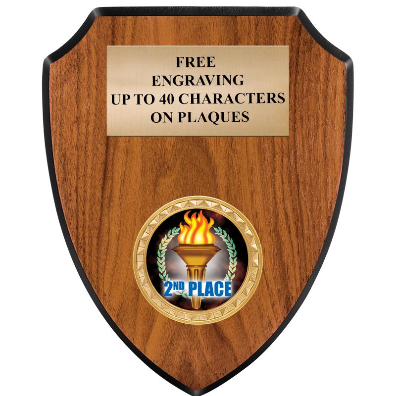 6"X7.5" WOOD SHIELD INSERT PLQ