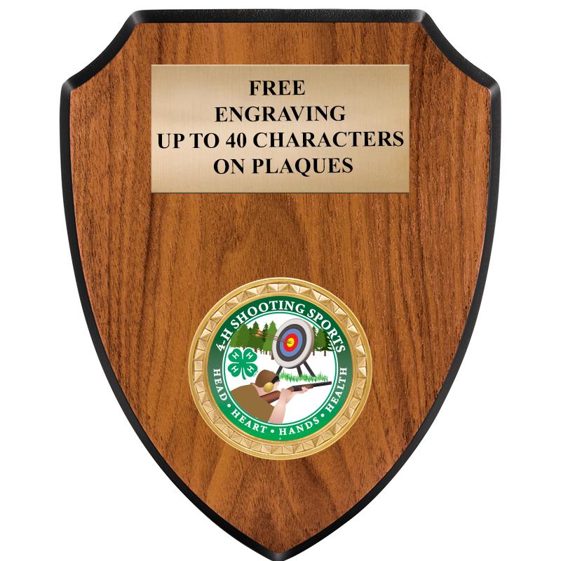 6"X7.5" WOOD SHIELD INSERT PLQ