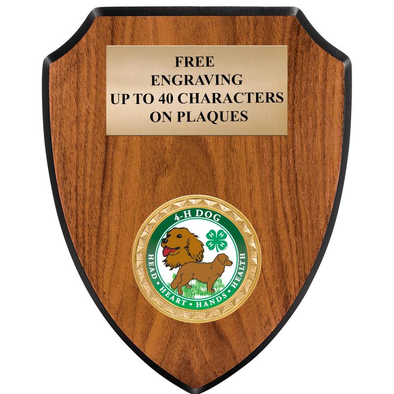 6"X7.5" WOOD SHIELD INSERT PLQ